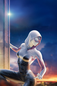 Gwen Stacy Among The Clouds (800x1280) Resolution Wallpaper