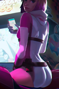 Gwen Stacy And Her Friend (1080x2280) Resolution Wallpaper