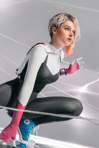 Gwen Stacy Character Cosplay (1080x1920) Resolution Wallpaper