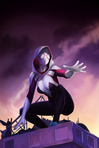 Gwen Stacy Epic Showdown (800x1280) Resolution Wallpaper