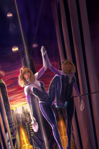 Gwen Stacy Epic Stance (800x1280) Resolution Wallpaper