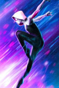 Gwen Stacy Leap 4k (1280x2120) Resolution Wallpaper