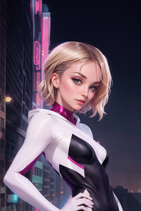 Gwen Stacy Marvelous Stance (1280x2120) Resolution Wallpaper