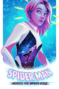 Gwen Stacy Spiderman Across The Spiderverse 5k (640x1136) Resolution Wallpaper