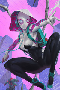 Gwen Stacy Superhero (240x320) Resolution Wallpaper