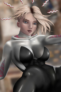 Gwen Stacy4k Art (480x854) Resolution Wallpaper