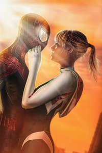 1242x2688 Gwenstacy And Spiderman 4k