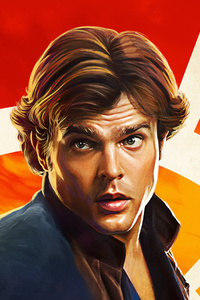 Han Solo In Solo A Star Wars Story (320x568) Resolution Wallpaper