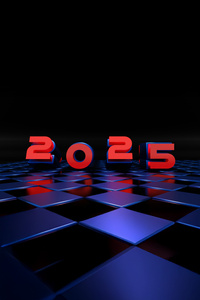 Happy New Year 2025 (360x640) Resolution Wallpaper
