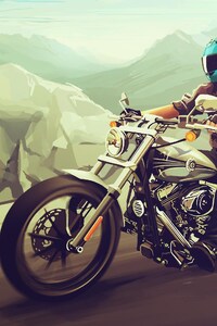 Harley Davidson Fan Art (640x960) Resolution Wallpaper