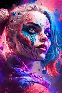 Harley Quinn Colorful Artwork