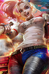 Harley Quinn Defender (1080x2160) Resolution Wallpaper