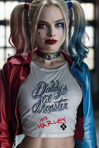 Harley Quinn Divine Defender (640x960) Resolution Wallpaper