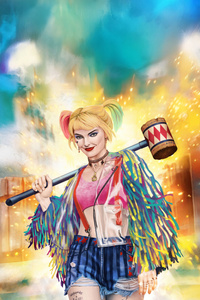 Harley Quinn Gotham Wild Card (1125x2436) Resolution Wallpaper