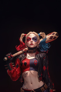 Harley Quinn Icy Silence (480x854) Resolution Wallpaper