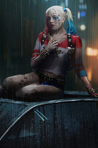Harley Quinn In Rain