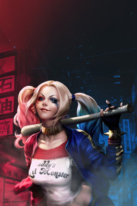 Harley Quinn Insanity Unleashed (1280x2120) Resolution Wallpaper