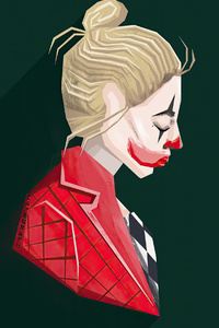 Harley Quinn Jester (640x1136) Resolution Wallpaper