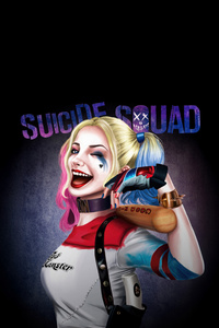 Harley Quinn Laugh Now Cry Later (1440x2960) Resolution Wallpaper
