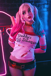 1242x2688 Harley Quinn Suicide Squad Monster