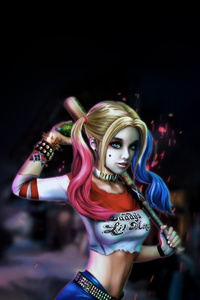 Harley Quinn The Mad Maid Of Mischief (720x1280) Resolution Wallpaper