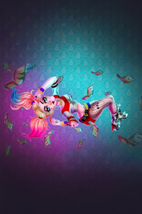Harley Quinn Upside Down (1125x2436) Resolution Wallpaper