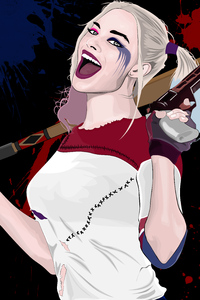 Harley Quinn Vector Portrait