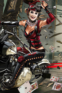 Harley Quinn With Bike Break Into Police Station