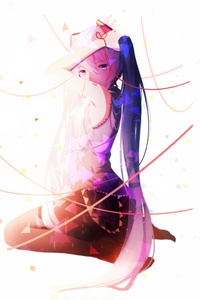 Hatsune Miku Vocaloid Girl 8k (480x854) Resolution Wallpaper