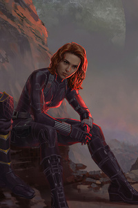 Hawkeye And Black Widow (640x1136) Resolution Wallpaper