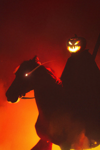 Headless Horseman Halloween (320x568) Resolution Wallpaper