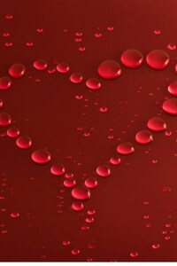 1080x2280 Heart Made Of Water Drops