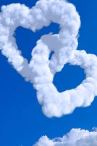 Heart Shape Cloud (360x640) Resolution Wallpaper