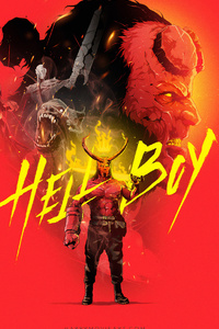 Hellboy 4kartwork (240x400) Resolution Wallpaper