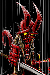 Hellboy Art New (240x400) Resolution Wallpaper