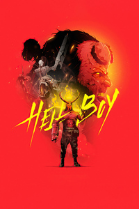 Hellboy Minimal Art 4k