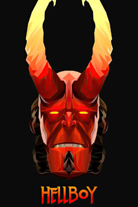 Hellboy Minimalism 4k 2020 (1125x2436) Resolution Wallpaper