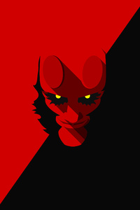 Hellboy Minimalism 4k (1080x2280) Resolution Wallpaper
