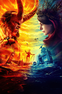 1280x2120 Hellboy Movie Poster 5k