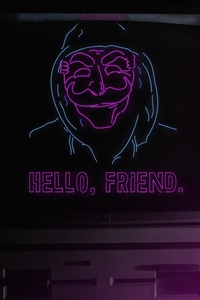 Hello Friend Mr Robot 4k (240x400) Resolution Wallpaper