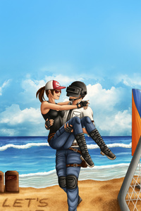 Helmet Guy In Love Pubg Mobile (800x1280) Resolution Wallpaper