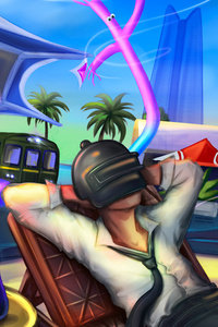 Helmet Guy Relaxing (800x1280) Resolution Wallpaper