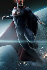 Henry Cavil Concept Art As Superman (640x1136) Resolution Wallpaper