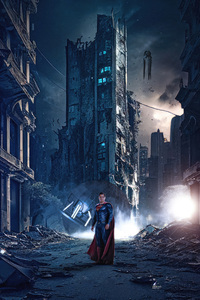 Henry Cavill Superman In Disaster (1440x2960) Resolution Wallpaper