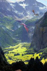 Homeland 3 Dragon And Landscapes 5k (800x1280) Resolution Wallpaper