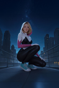 Hooded Spider Girl (1125x2436) Resolution Wallpaper