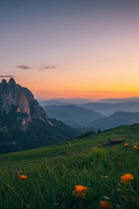 Horizon Over Alpine In A Mountain Valley (320x568) Resolution Wallpaper