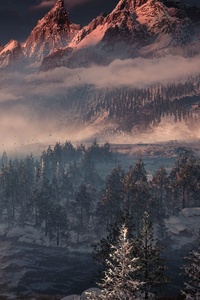 Horizon Zero Dawn The Frozen Wilds 4k (640x960) Resolution Wallpaper