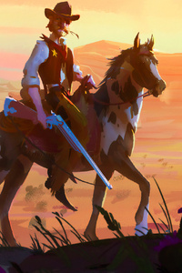 Horseman Art (320x480) Resolution Wallpaper