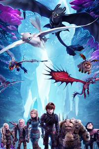 How To Train Your Dragon The Hidden World Night Fury And Light Fury (640x960) Resolution Wallpaper